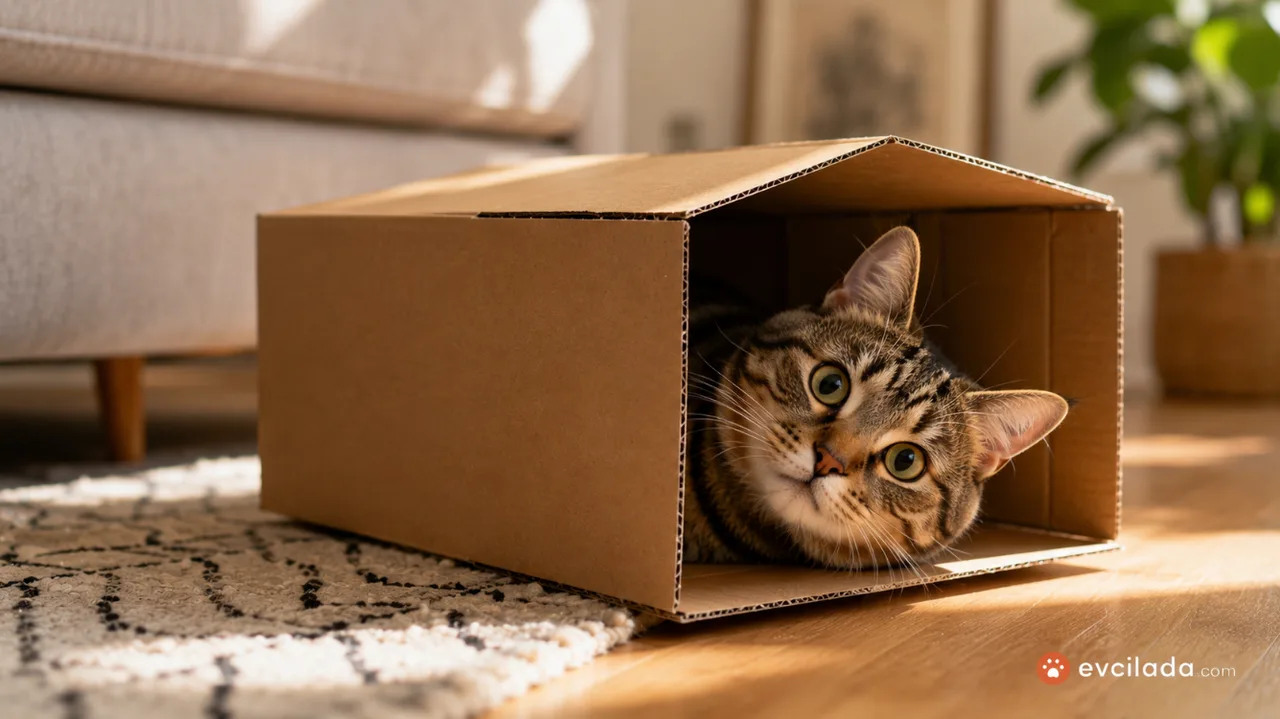Kutuya giren kedi